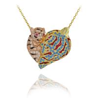  Anne Yavru Kaplan Gümüş Kolye