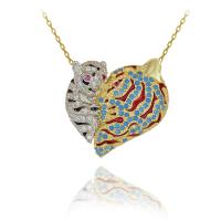  Anne Yavru Kaplan Gümüş Kolye