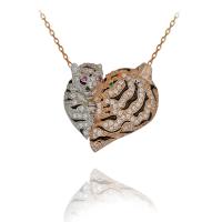  Anne Yavru Kaplan Gümüş Kolye