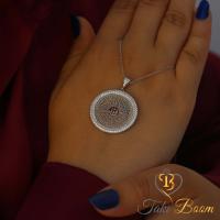 Beyaz Taşlı Esmaül Hüsna Gümüş Kolye