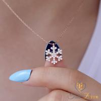 Beyaz Zirkon Taşlı Minimal Kartanesi Gümüş Kolye