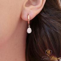 Beyaz Zirkon Taşlı Minimal Damla Gümüş Küpe