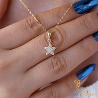 Beyaz Zirkon Taşlı Minimal Yıldız Gümüş Kolye