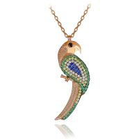 Nazar Boncuklu Papağan Gümüş Kolye