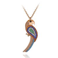 Nazar Boncuklu Papağan Gümüş Kolye