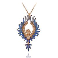Opal Taşlı Sırtı Dönük Kadın Gümüş Kolye