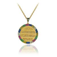 Rengarenk Taşlı Nazar Duası Gümüş Kolye