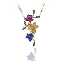 Sarı Kırmızı Taşlı Sarmaşık Gümüş Kolye